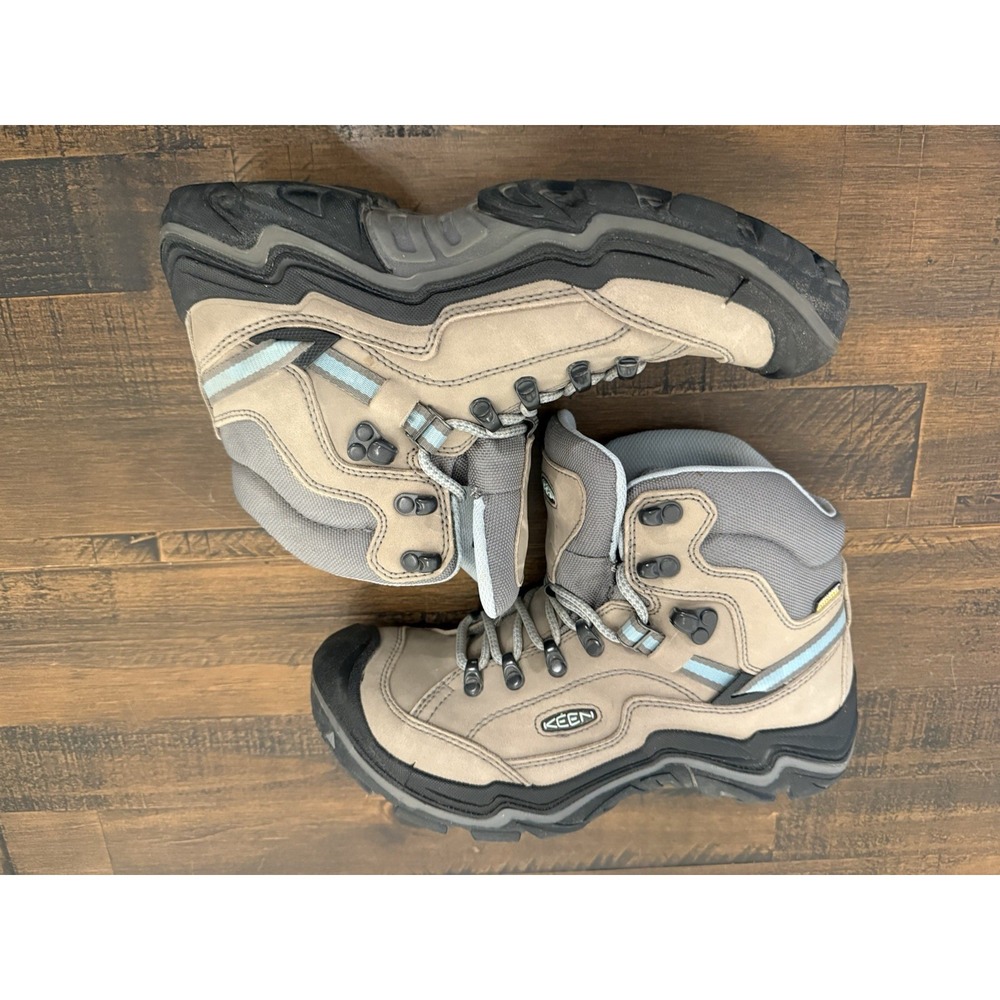 🔥 KEEN Women's Size 8.5 Durand II Mid Waterproof Hiking Shoe Boot Steel Gray - Picture 8 of 9
